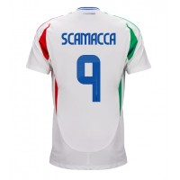 Italija Gianluca Scamacca #9 Gostujuci Dres EP 2024 Kratak Rukav